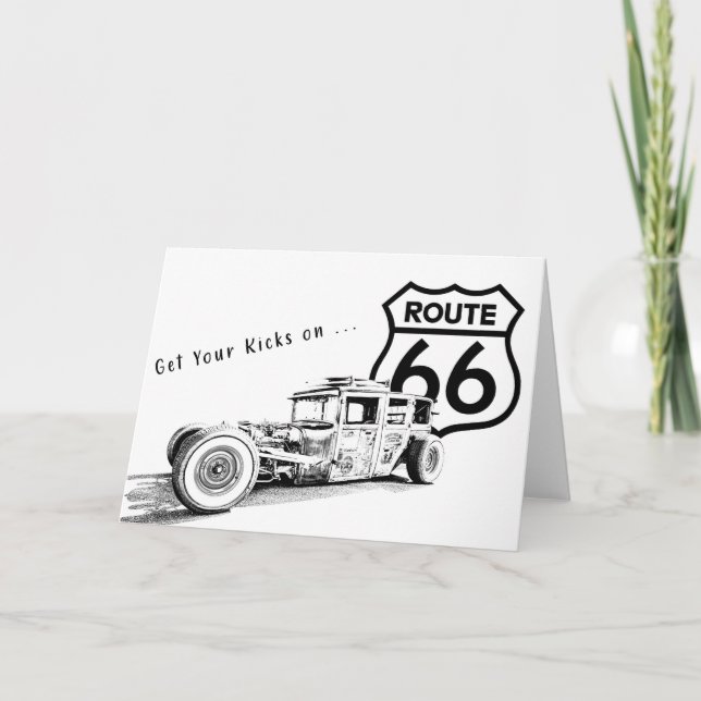 Route 66 Grußkarte Dankeskarte (Vorderseite)