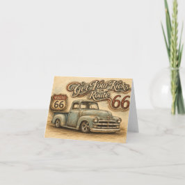 Route 66 Grußkarte Dankeskarte