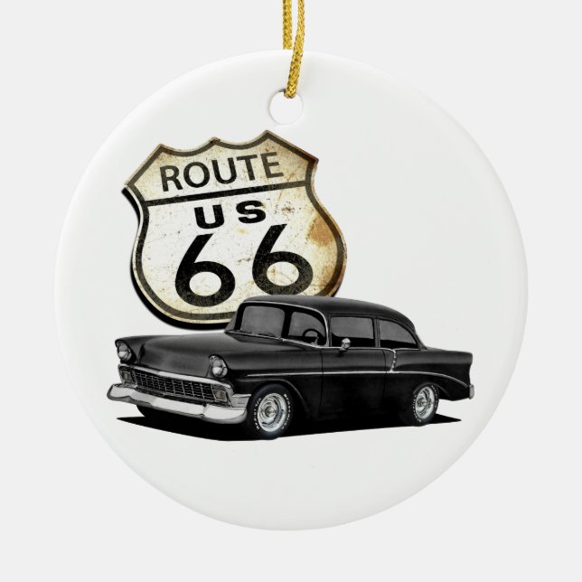Route 66 Hardtop Keramik Ornament (Vorne)