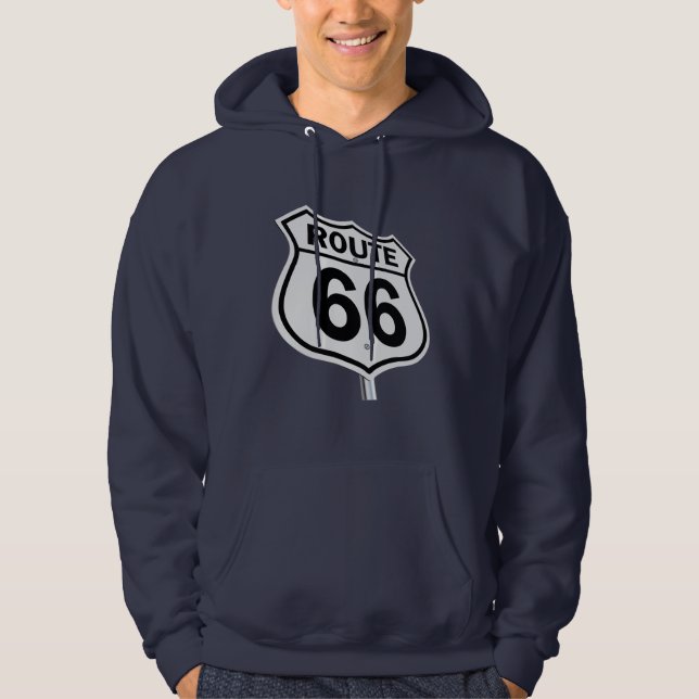 Route 66 Herren-Kapuze. Hoodie (Vorderseite)