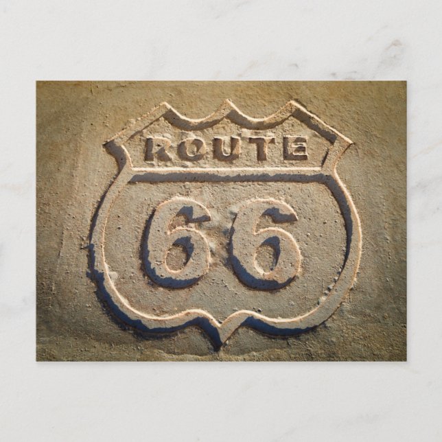 Route 66 historic sign, Arizona Postkarte (Vorderseite)