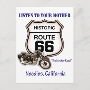 Route 66-Höre deiner Mutter zu- Needles Postkarte