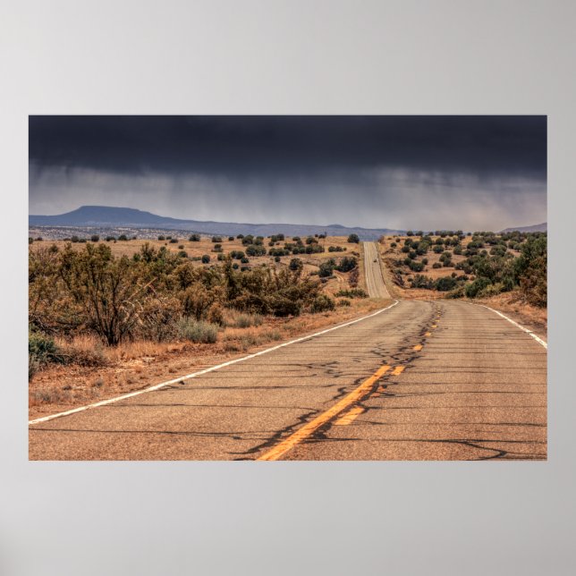 Route 66 in der Wüste Poster (Vorne)