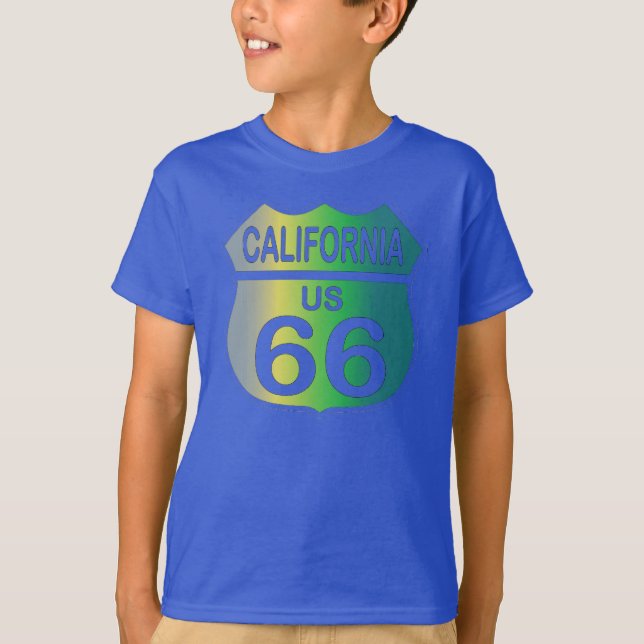Route 66 in kalifornischem Shirt (Vorderseite)