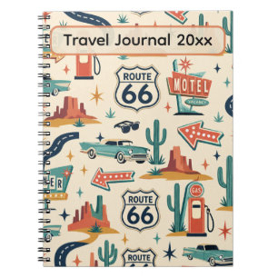 Route 66 Individuelle Road Trip Erinnerungen Notizblock