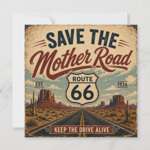 Route 66 Keep The Drive Alive Schreibwaren Karte