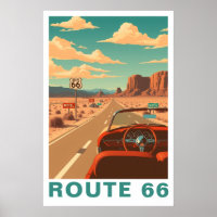 Route 66 Klassische Reise Kunst