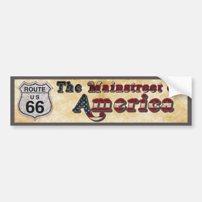 Route 66 Mainstreet of America Autoaufkleber (Vorne)