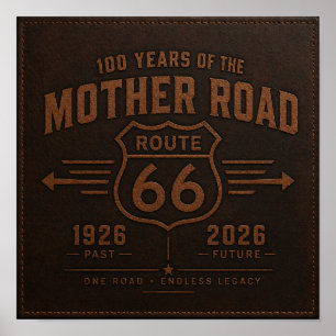 Route 66 Man Cave Centennial Garage Kunst Poster