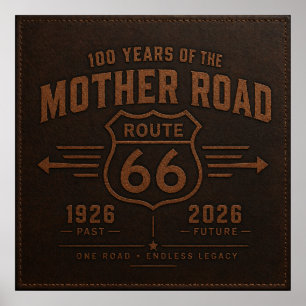 Route 66 Man Cave Centennial Garage Kunst Poster