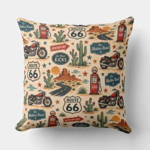Route 66 Motorrad Americana Akzent Kissen