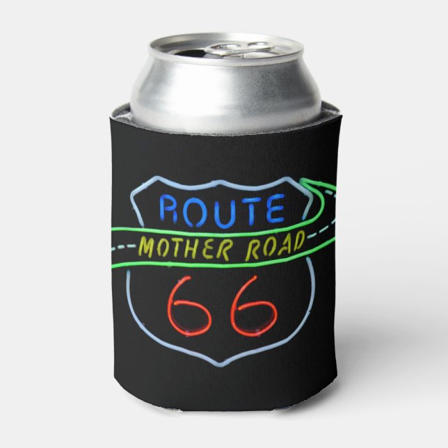 Route 66 Mutter Neon Schild Dosenkühler (Kanne Vorderseite)