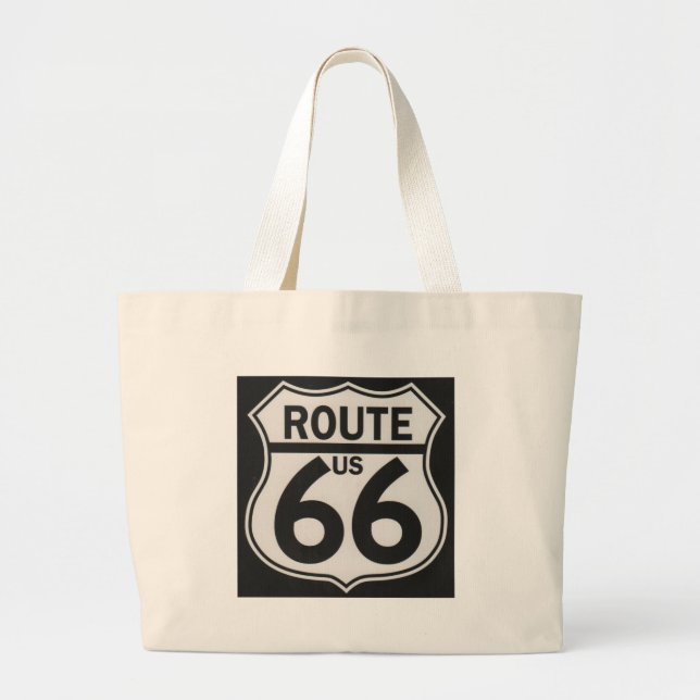 Route 66 - Mutterstraße Jumbo Stoffbeutel (Vorne)