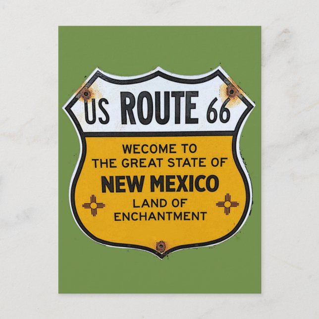 Route 66 New Mexico Postkarte (Vorderseite)