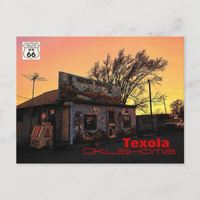 Route 66 (OK) Postkarte (Vorderseite)
