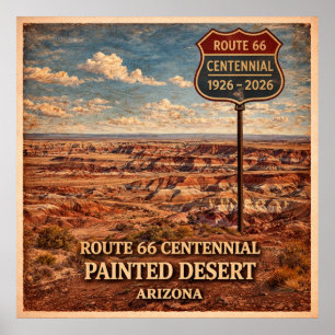 Route 66 Painted Desert Arizona   Poster