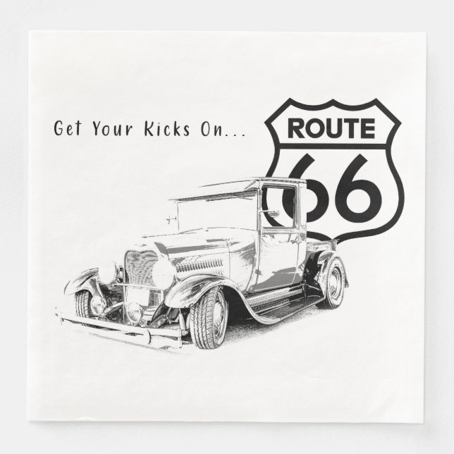 Route 66 Paper Napkin Serviette (Vorderseite)