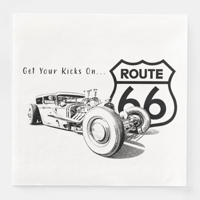 Route 66 Paper Napkin Serviette (Vorderseite)