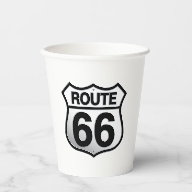 Route 66 Papiertasse Pappbecher (Vorderseite)