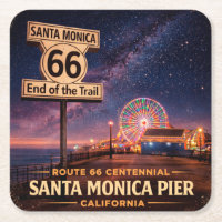 Route 66 Pier Drinks Coastal Erinnerungsstück