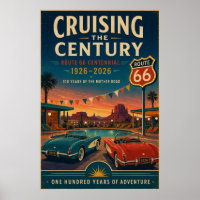 Route 66 Poolside Centennial Cruise Wandkunst