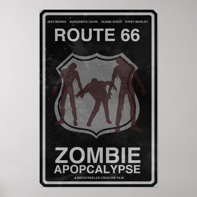 Route 66 Poster Zombie Apopcalypse (Devant)