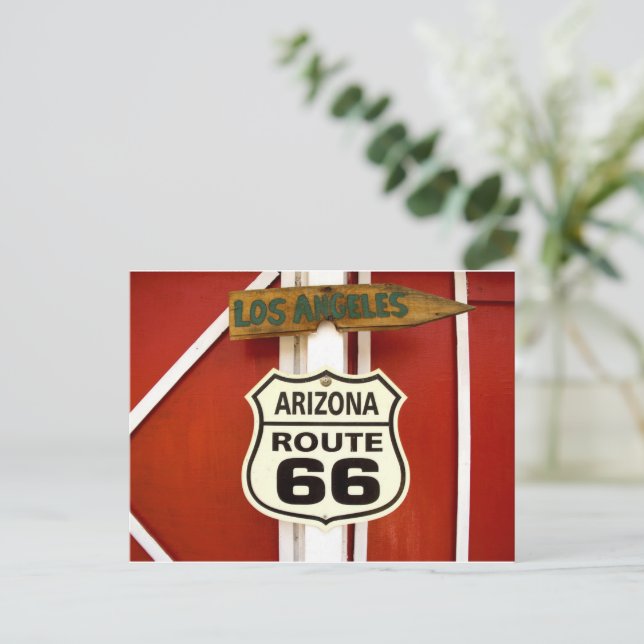 Route 66 Reise Postkarte (Stehend Vorderseite)