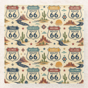 Route 66 Retro-Barwagen Americana Glasuntersetzer