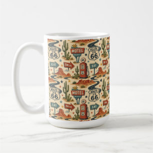 Route 66 Retro Motel Kaffeepause Americana Kaffeetasse