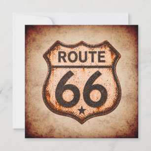 Route 66 Rostiger Schild Vintage Roadside Schreibw