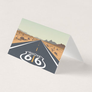 Route 66 Route Désertique Art de Voyage Vintage
