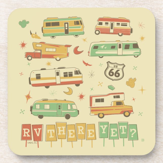 Route 66 RV Getränkeuntersetzer (Vorderseite)