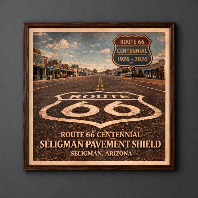 Route 66 Seligman Straßenmarkierungsschild Poster (Von Creator hochgeladen)