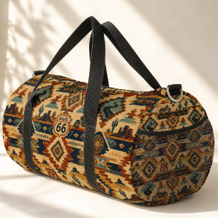 Route 66 Southwest Motorrad-Tapisserie Duffle Bag