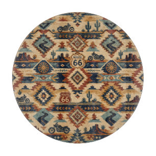 Route 66 Southwest Motorrad-Tapisserie Schneidebrett