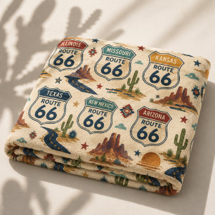 Route 66 Southwest-Roadtrip-Americana-Reise Fleecedecke