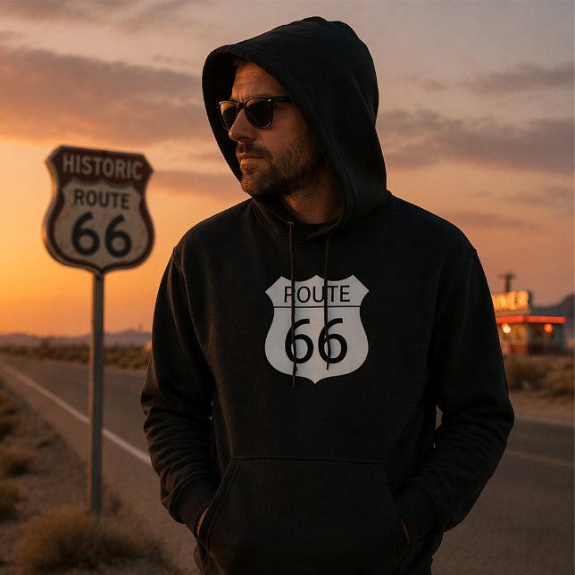 Route 66 Sweat à capuche pour homme (Créateur téléchargé)