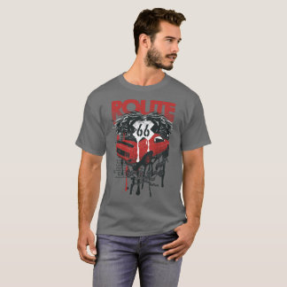 Route 66, T - Shirt-Modedruckerei T-Shirt