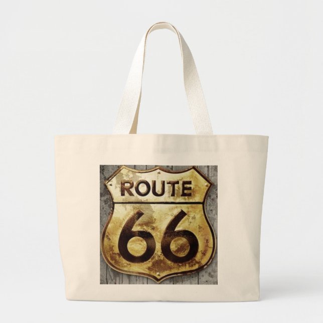 Route 66-Tragetasche Jumbo Stoffbeutel (Vorne)