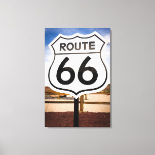 Route 66 Verkehrsschild, Arizona Leinwanddruck