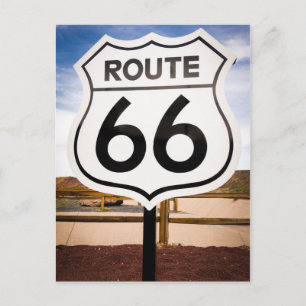 Route 66 Verkehrsschild, Arizona Postkarte