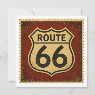 Route 66 verwittertes Schild Retro-Grußkunst