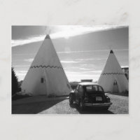 Route 66 Vintag Motel Black and White
