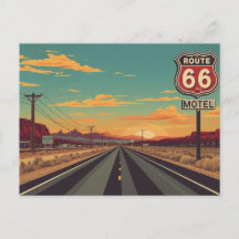 Route 66 Vintage American Road Trip Kunst