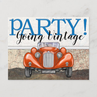 Route 66 - Vintage Cars- Einladung