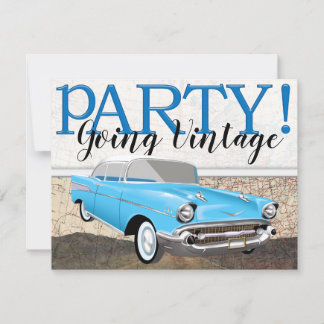 Route 66 - Vintage Cars- Einladung