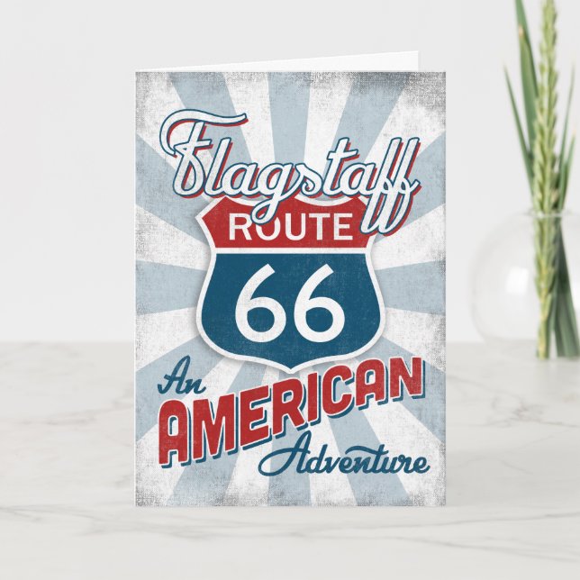 Route 66 Vintages Amerika Arizona Karte (Vorderseite)