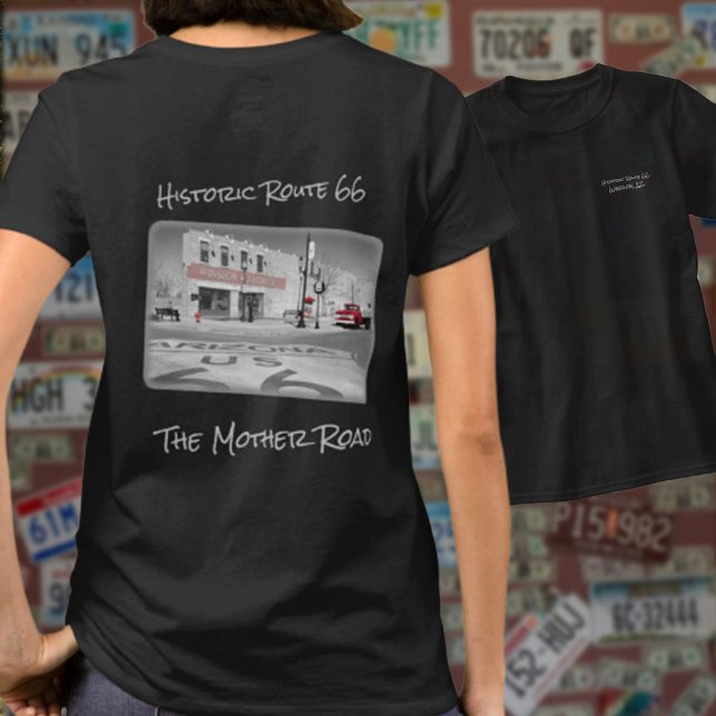 Route 66 Vintages Foto Winslow Arizona T-Shirt (Von Creator hochgeladen)