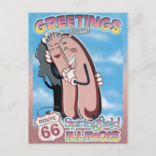 Route 66 Voeux Springfield Illinois Carte postale