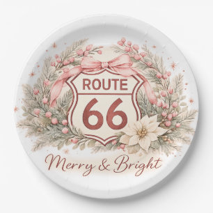 Route 66 Weihnachtsfestliches Buffet-Essen Pappteller